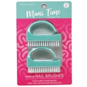 Wholesale - 2pk GREEN HANDLE NAIL BRUSH C/P 72, UPC: 769898767111